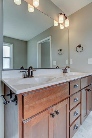 2003 Rylan Road Mahomet, IL 61853 - Photo 18 of 41 a bathroom with a sink and a mirror