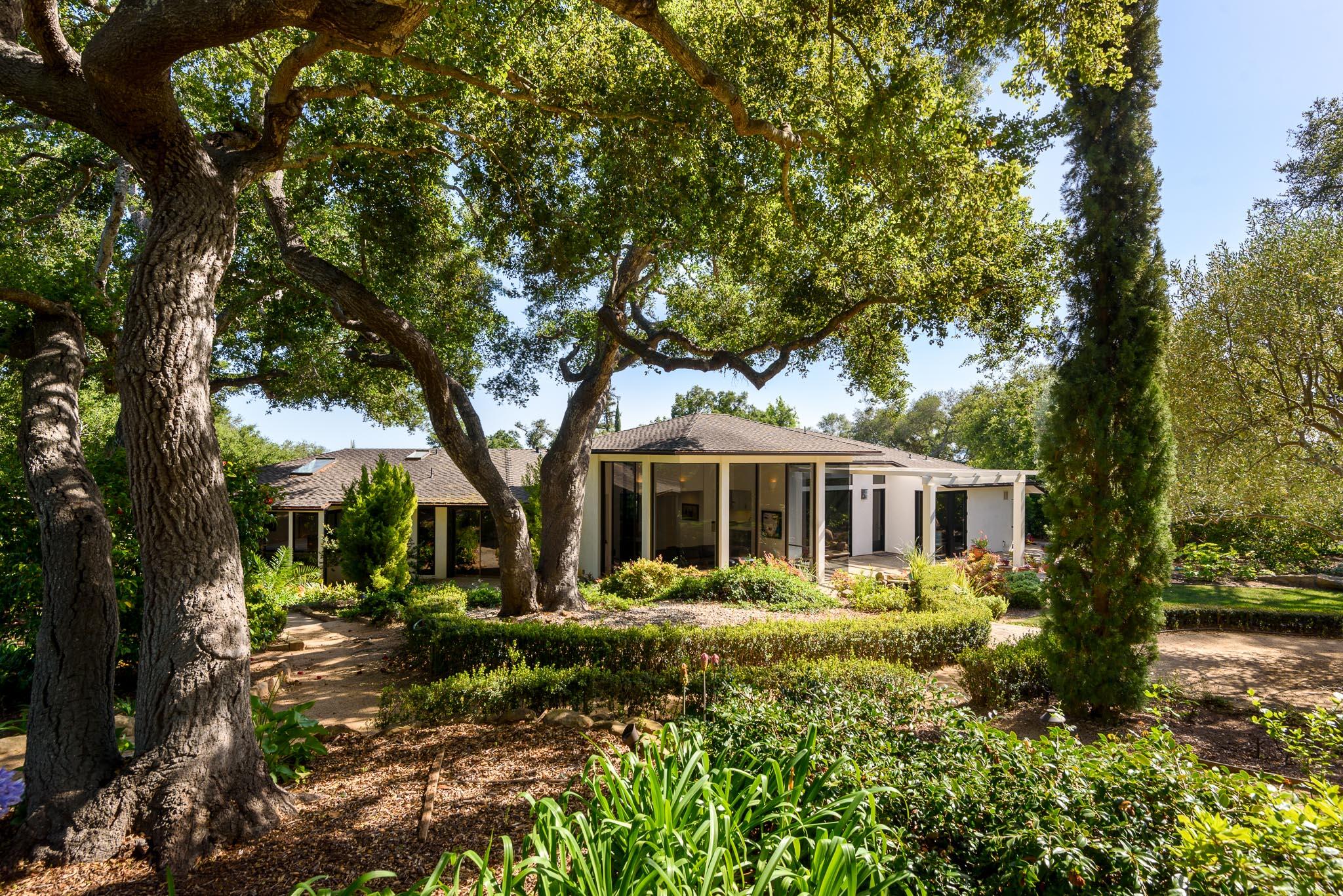 800 Hot Springs Road Montecito, CA 93108 - Photo 16 of 22 a front view of a house with a yard