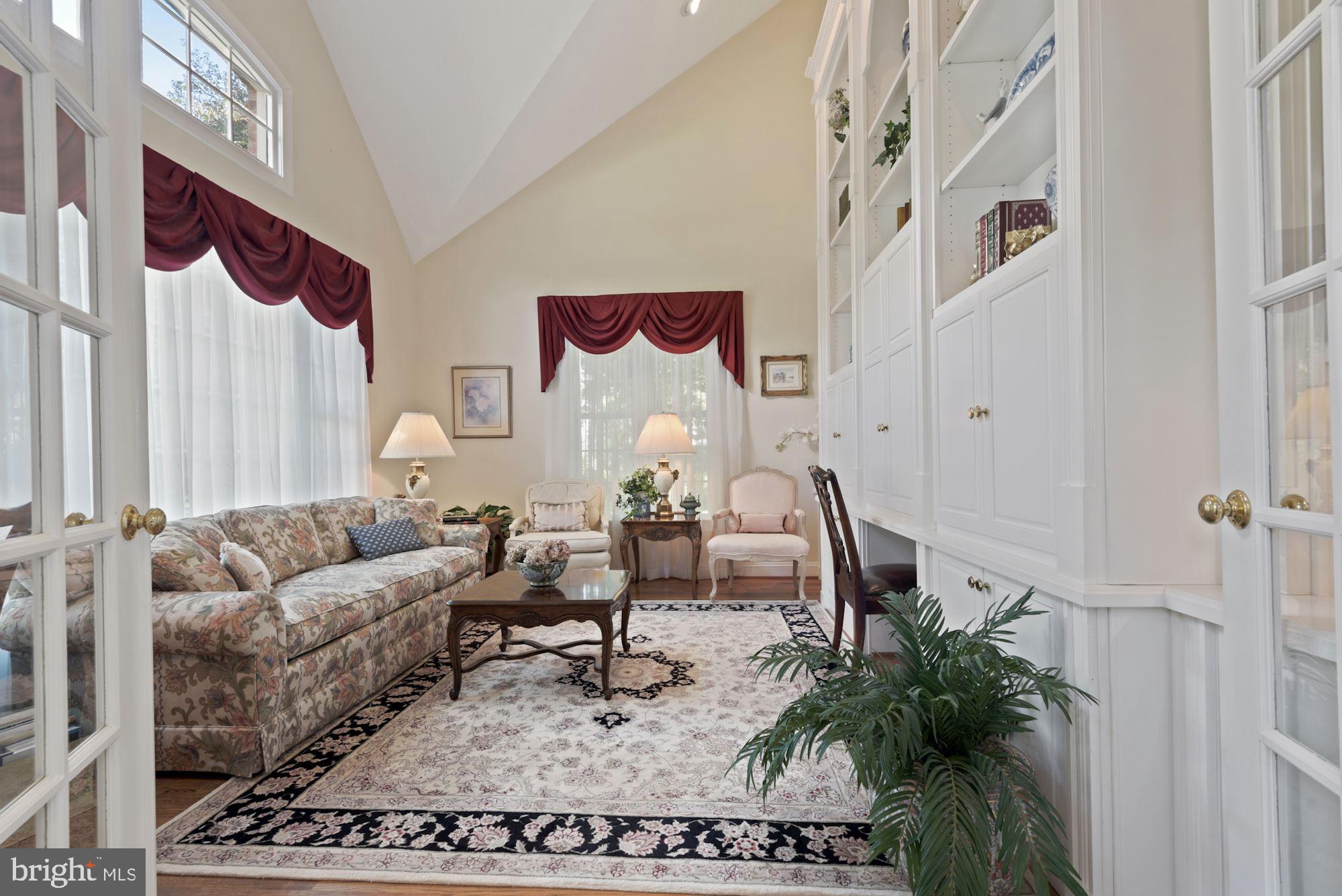 1138 Round Pebble Lane Reston, VA 20194 - Photo 5 of 55 Vaulted LR/Office with magnificent built ins
