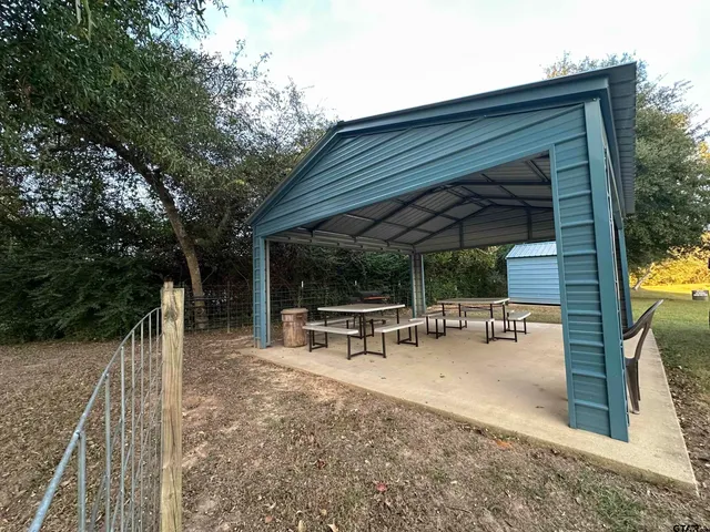 a view of outdoor space with seating