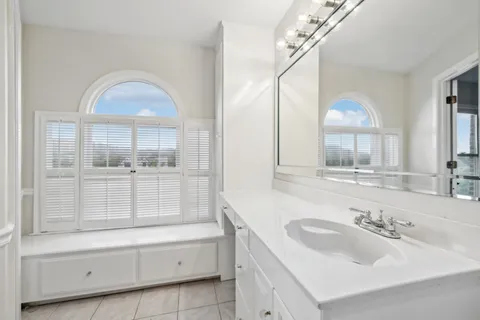 a view of a field with a tree