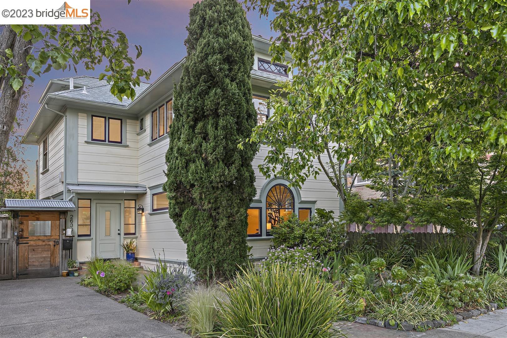 a house view with a garden space