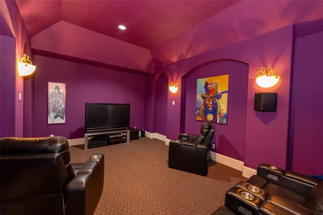 a view of swimming pool with an outdoor seating