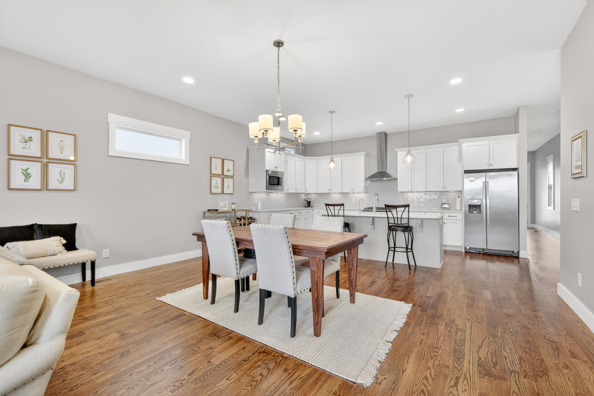 5812 Morrow Road, Unit A Nashville, TN 37209 - Photo 12 of 34 a view of a dining room with furniture and wooden floor