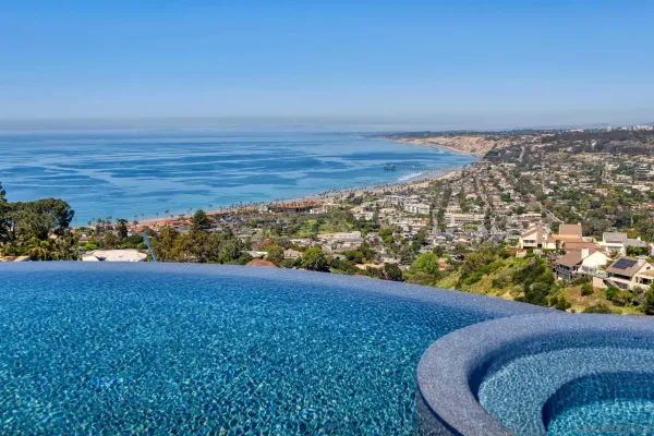 a view of an ocean from a balcony