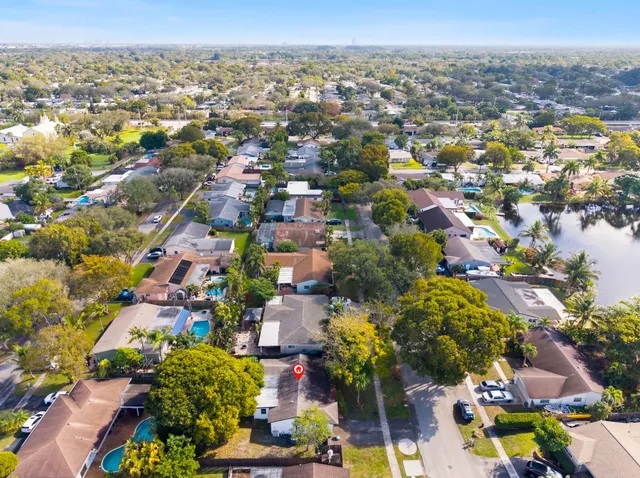 an aerial view of a city
