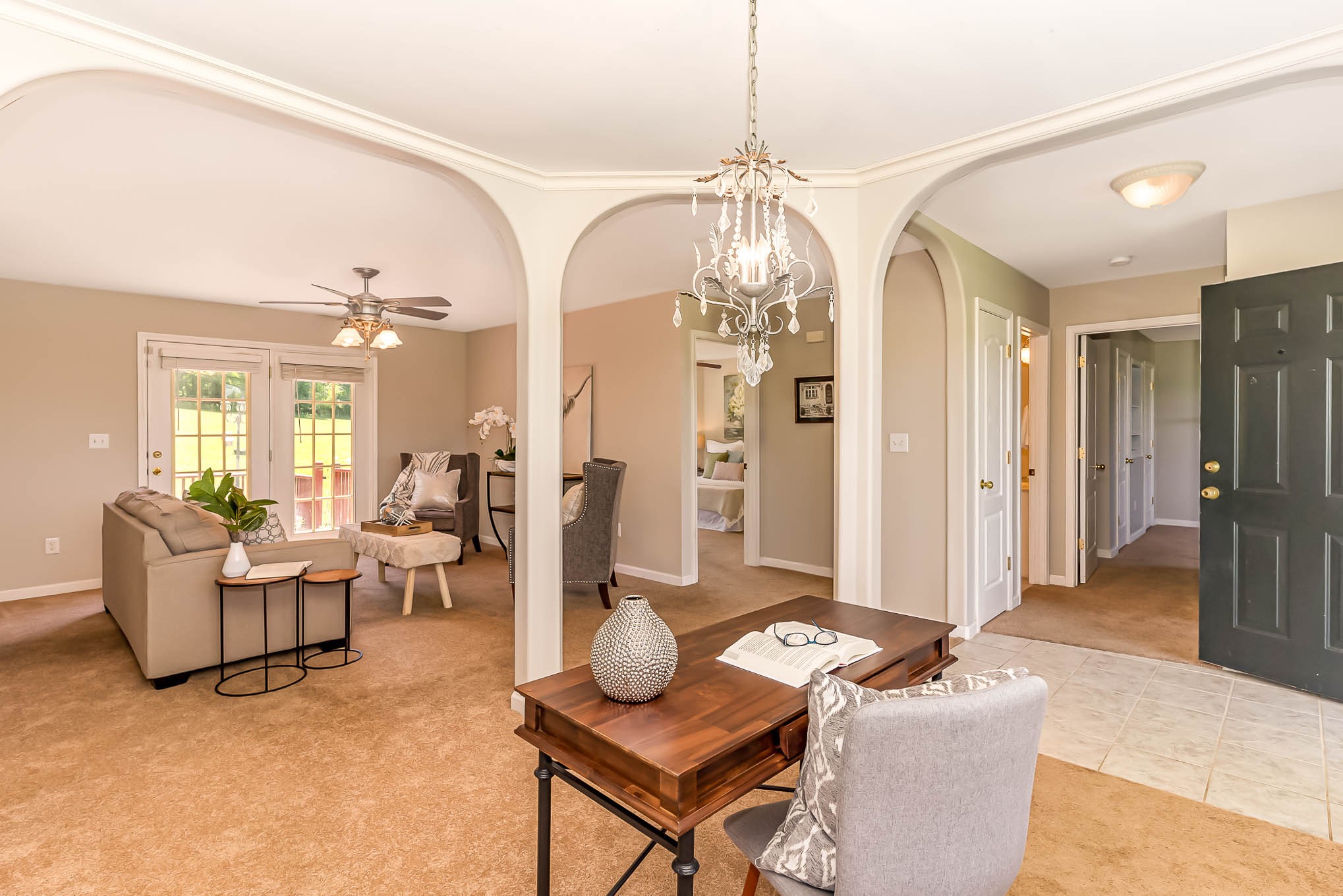523 D V Circle Spring Hill, TN 37174 - Photo 6 of 25 a living room with furniture and a chandelier