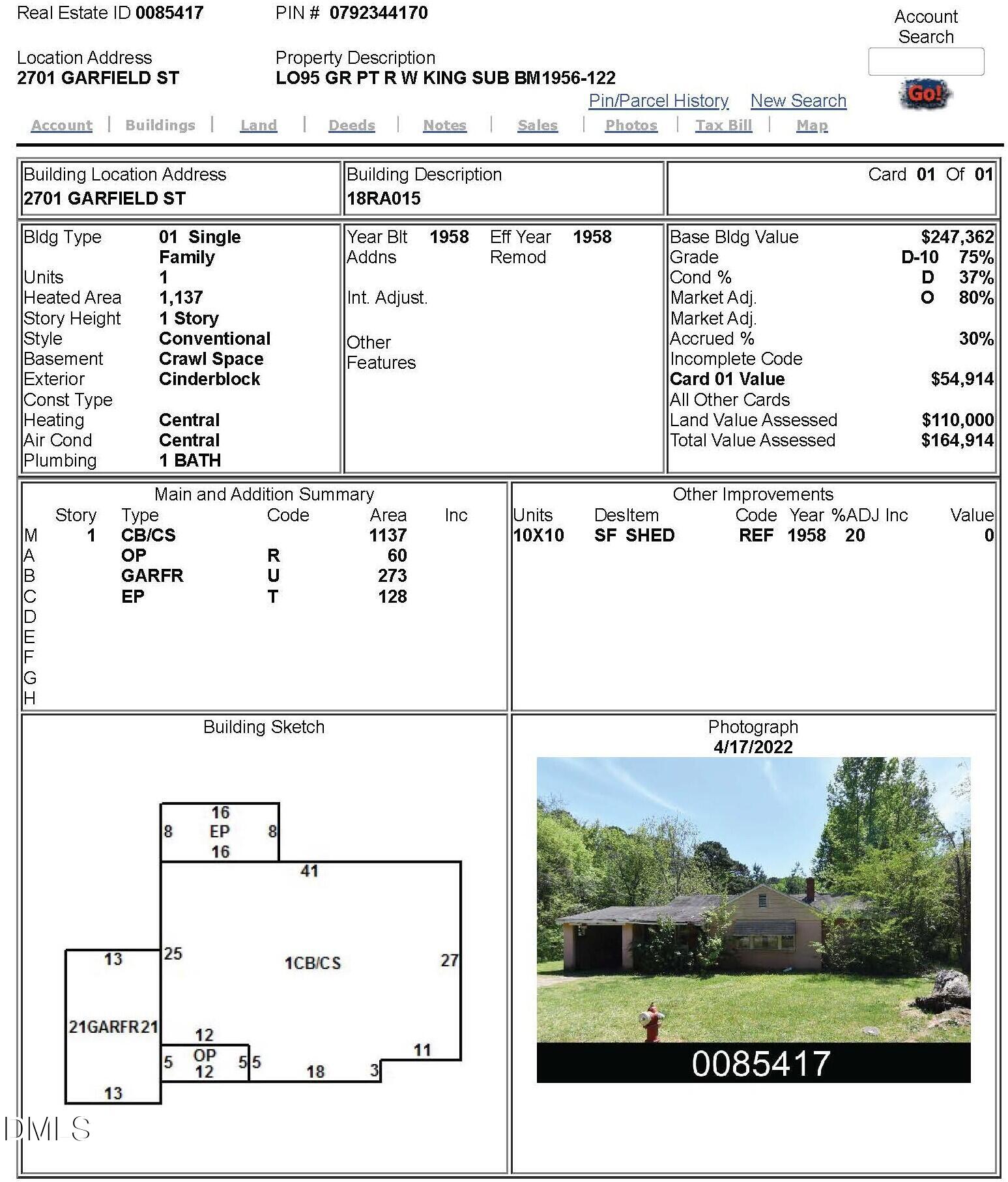Building Detail - 0085417 - Card 01 of 0