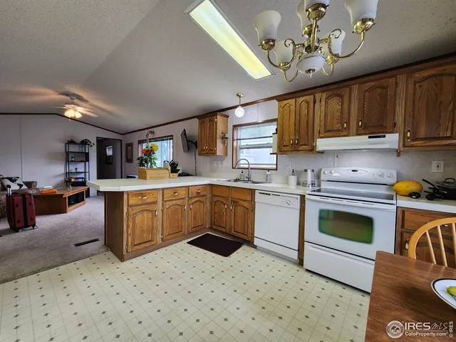 a kitchen with a cabinets and counter space