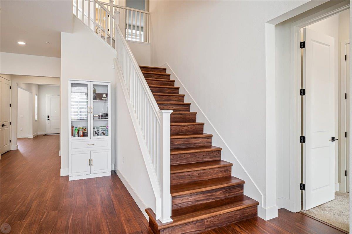 4205 Maddy Avenue Tracy, CA 95377 - Photo 20 of 45 a view of an entryway with wooden floor and staircase