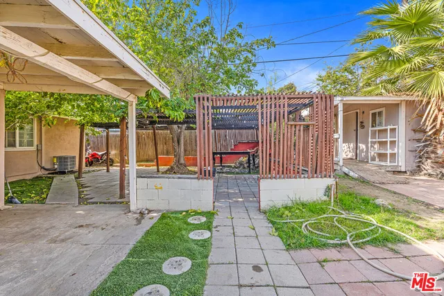 a view of outdoor space with seating space