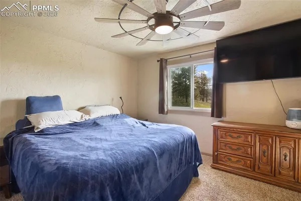 a large white room with a large window