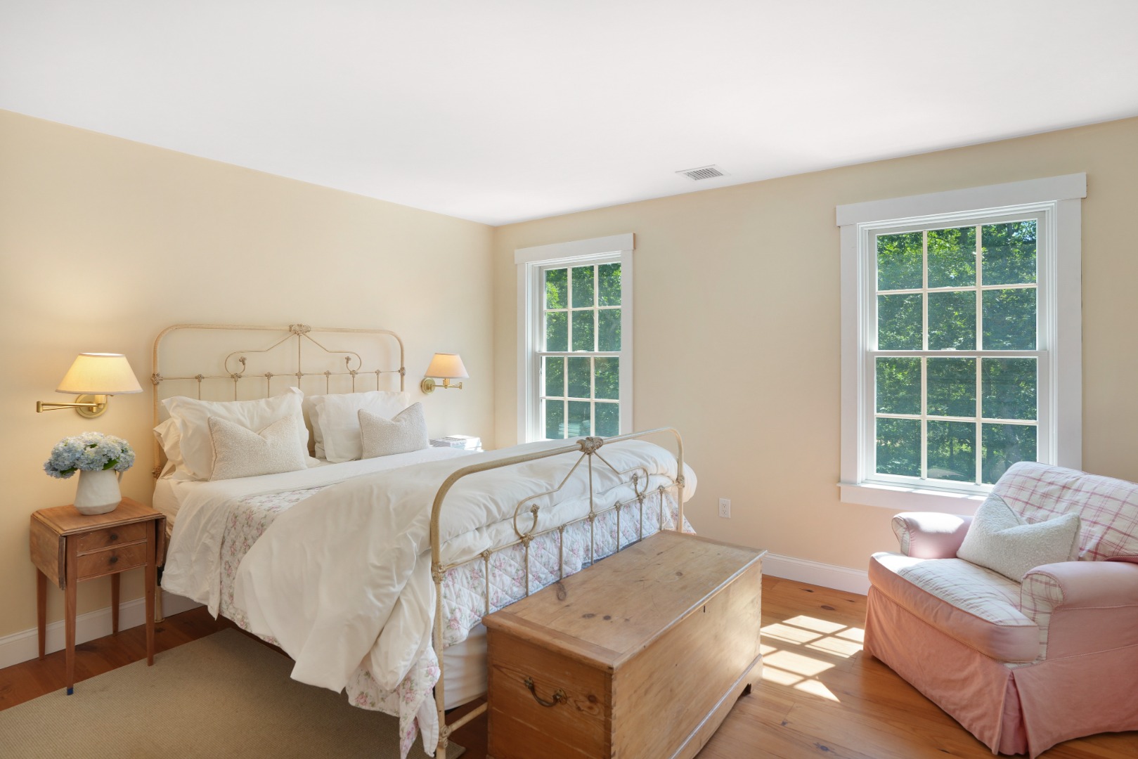 53 Stoney Hill Road West Tisbury, MA 02568 - Photo 33 of 51 a bedroom with a bed and a couch with window