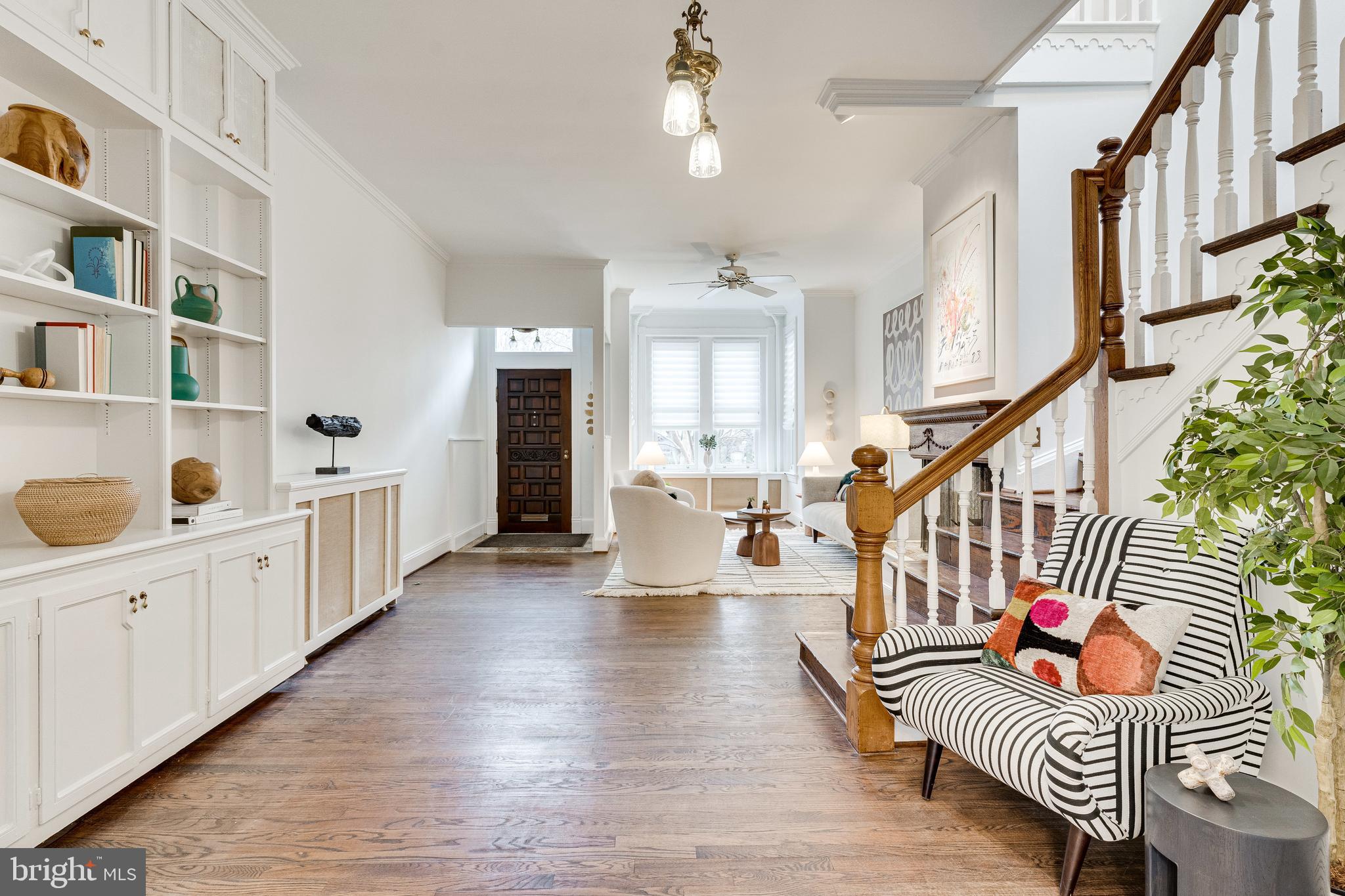 148 F Street Southeast Washington, DC 20003 - Photo 12 of 72 Sitting/desk area at base of stairs