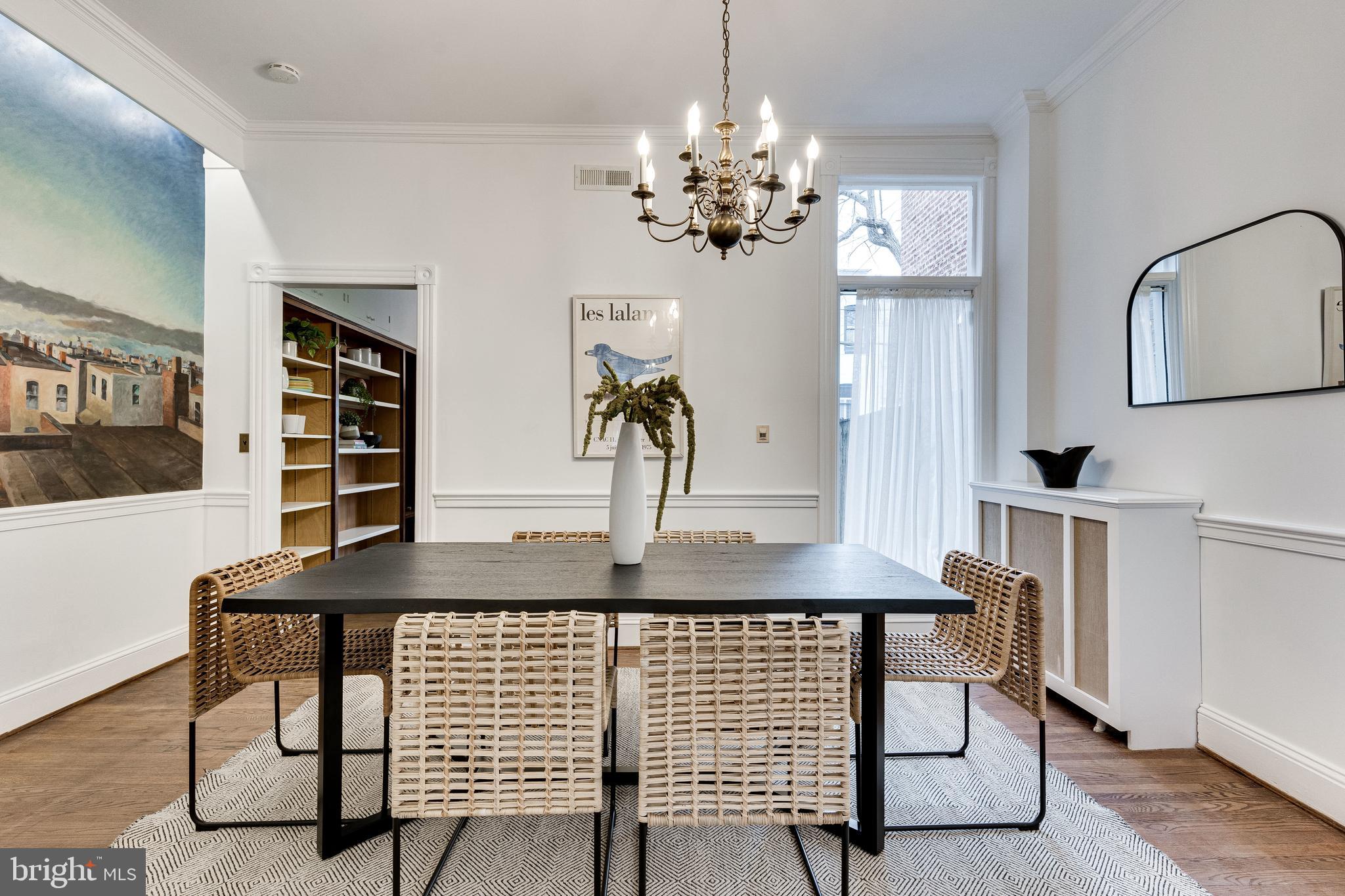 148 F Street Southeast Washington, DC 20003 - Photo 13 of 72 LARGE dining room w/custom oil painted mural