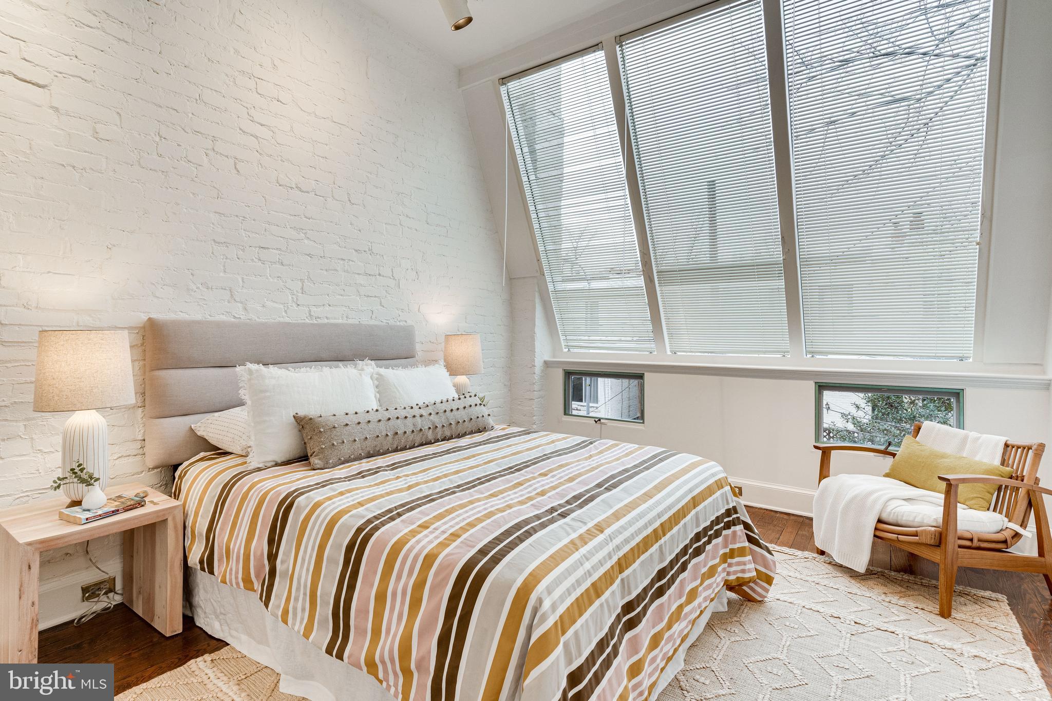 148 F Street Southeast Washington, DC 20003 - Photo 34 of 72 Huge rear BR has exposed brick+skylit sitting area