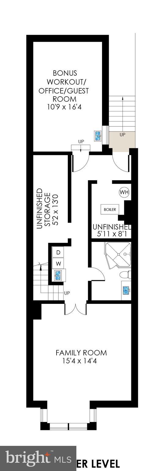 148 F Street Southeast Washington, DC 20003 - Photo 72 of 72 Lower level floor plan
