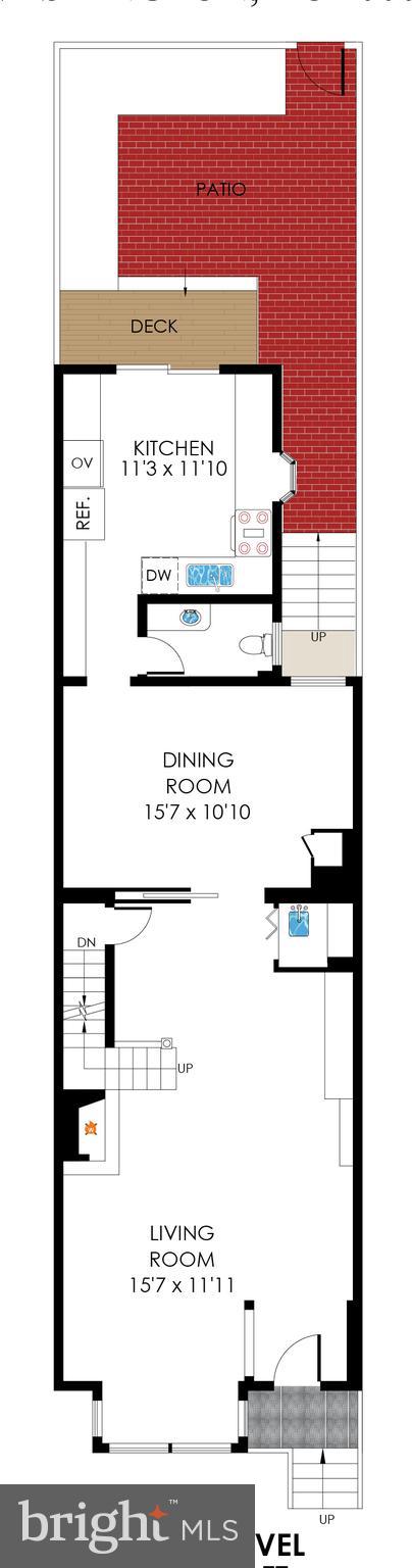 148 F Street Southeast Washington, DC 20003 - Photo 70 of 72 Main level floor plan
