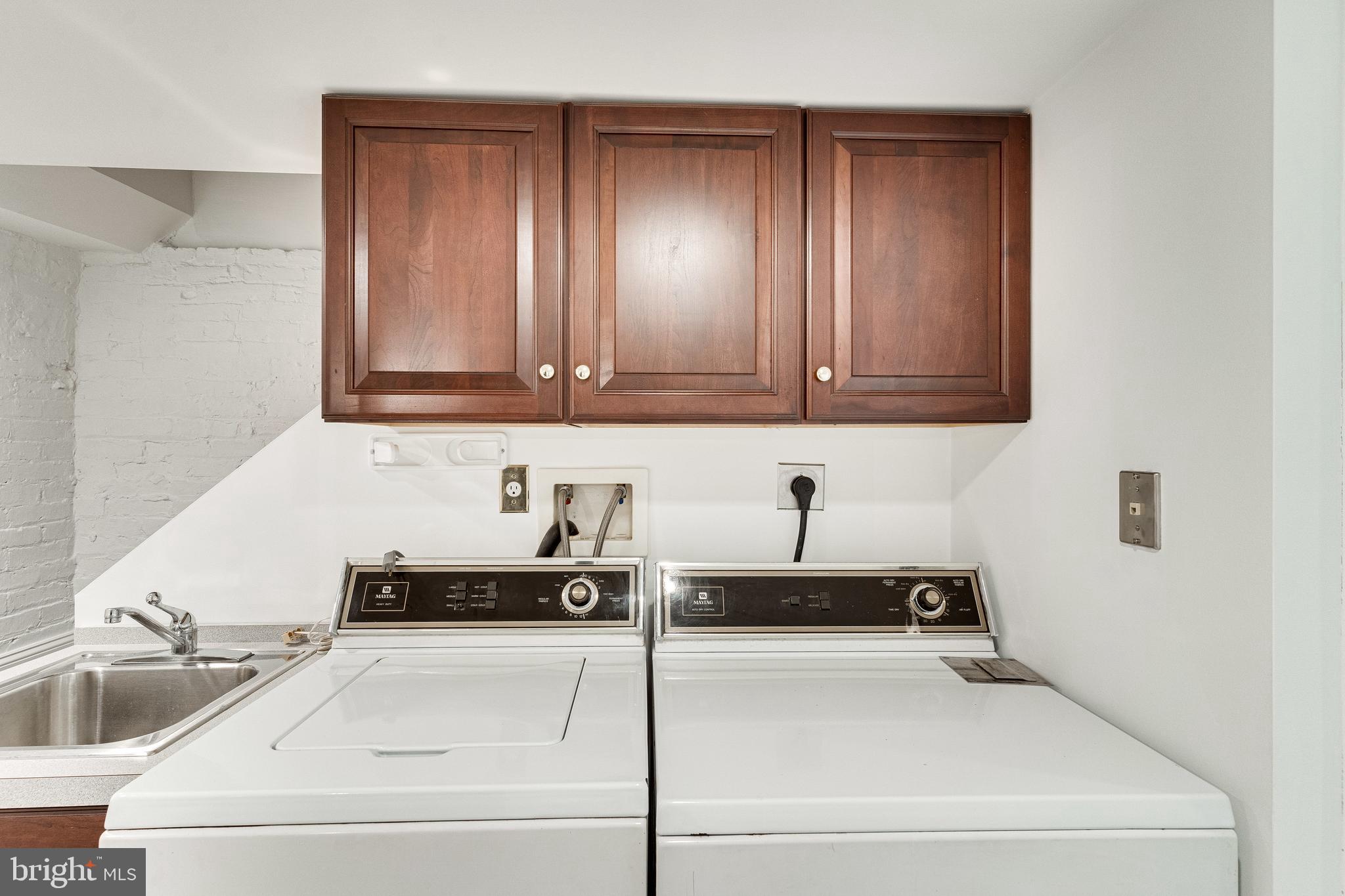 148 F Street Southeast Washington, DC 20003 - Photo 44 of 72 Full size W/D+sink. Note W/D hookup in hall BA too