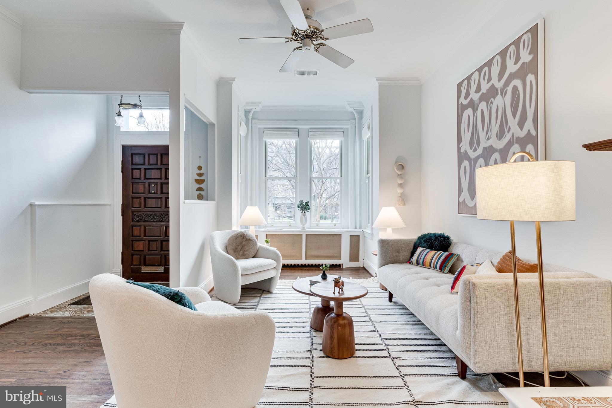 148 F Street Southeast Washington, DC 20003 - Photo 6 of 72 Bright LR looks onto Garfield Park trees