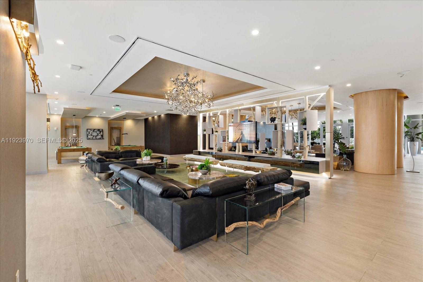 488 Northeast 18th Street, Unit 4102 Miami, FL 33132 - Photo 23 of 60 a living room with stainless steel appliances furniture and a kitchen