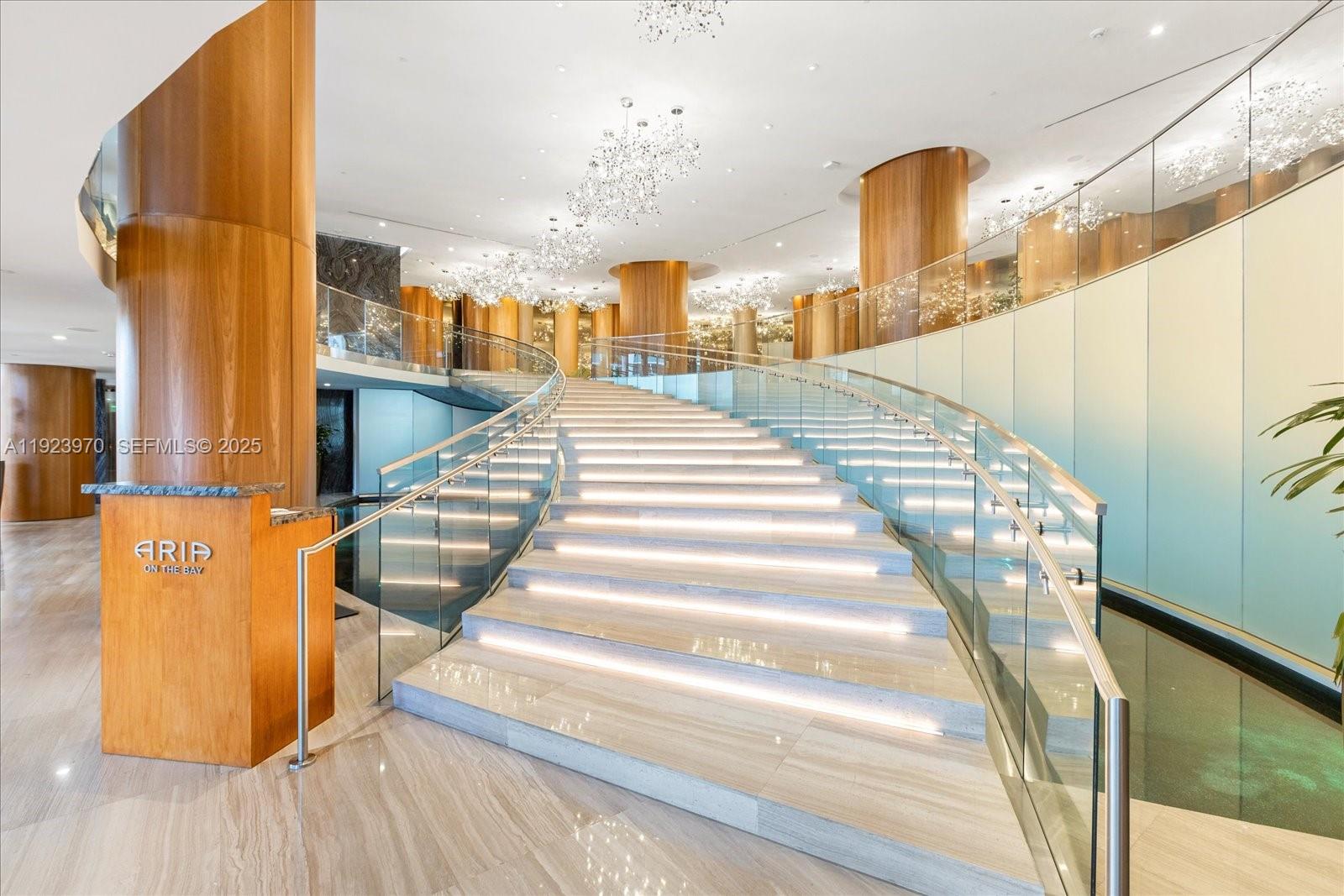 488 Northeast 18th Street, Unit 4102 Miami, FL 33132 - Photo 51 of 60 a view of entryway and hall with wooden floor