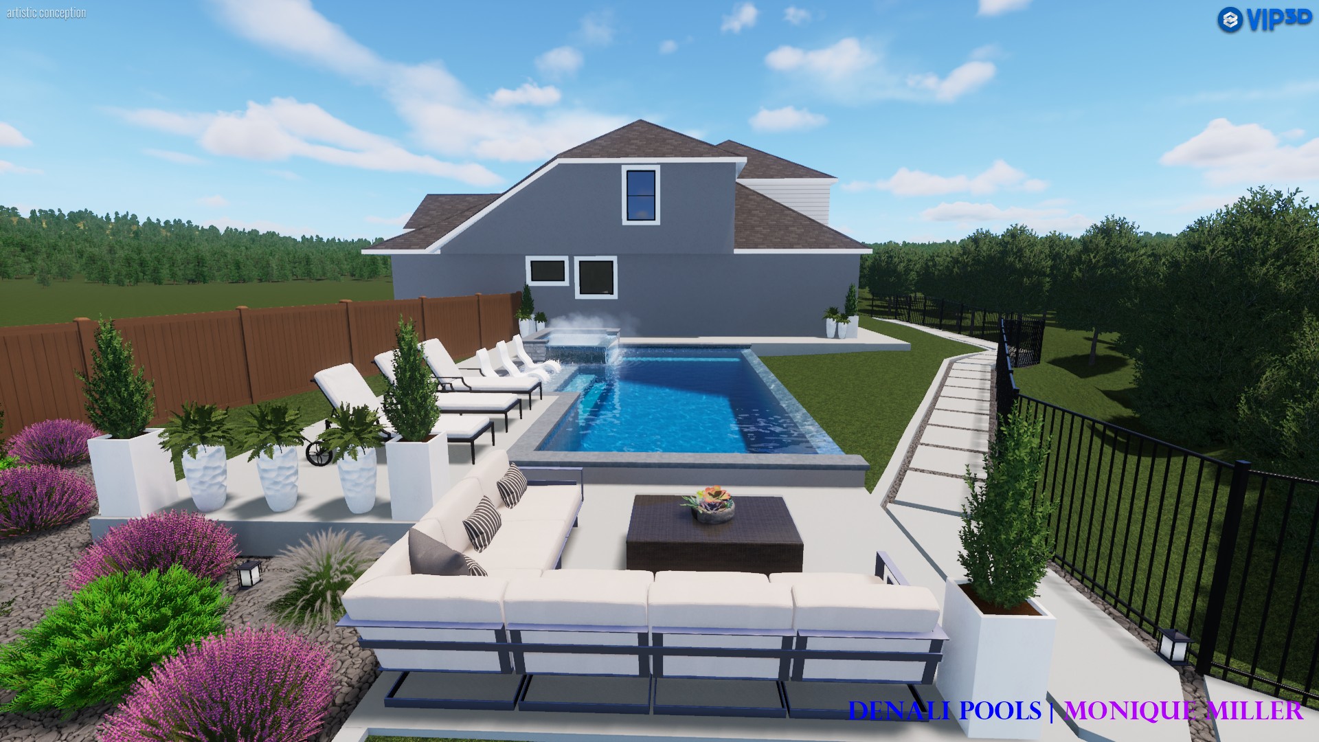 2345 Beebalm Street Leander, TX 78641 - Photo 37 of 40 *POOL RENDERING* by Denali Pools