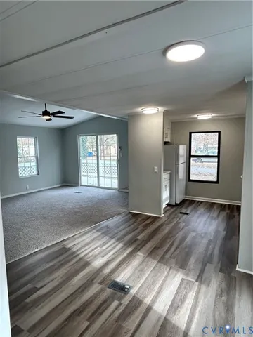 a view of an empty room and window