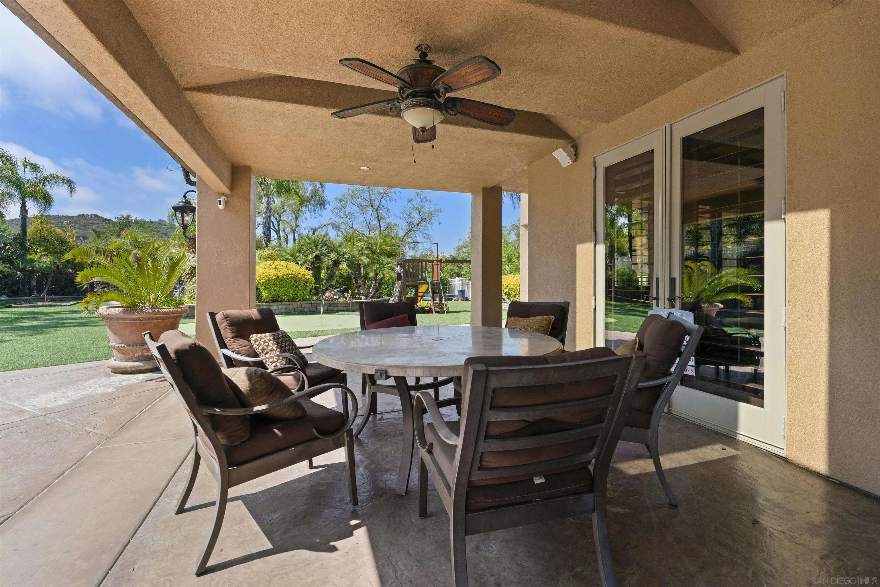2882 Conestoga Circle Alpine, CA 91901 - Photo 50 of 75 a view of an outside dining space with furniture window and outside view