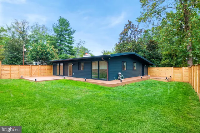 a view of a backyard with a garden