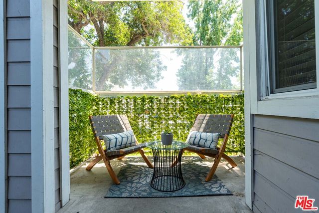 a view of outdoor space with seating area