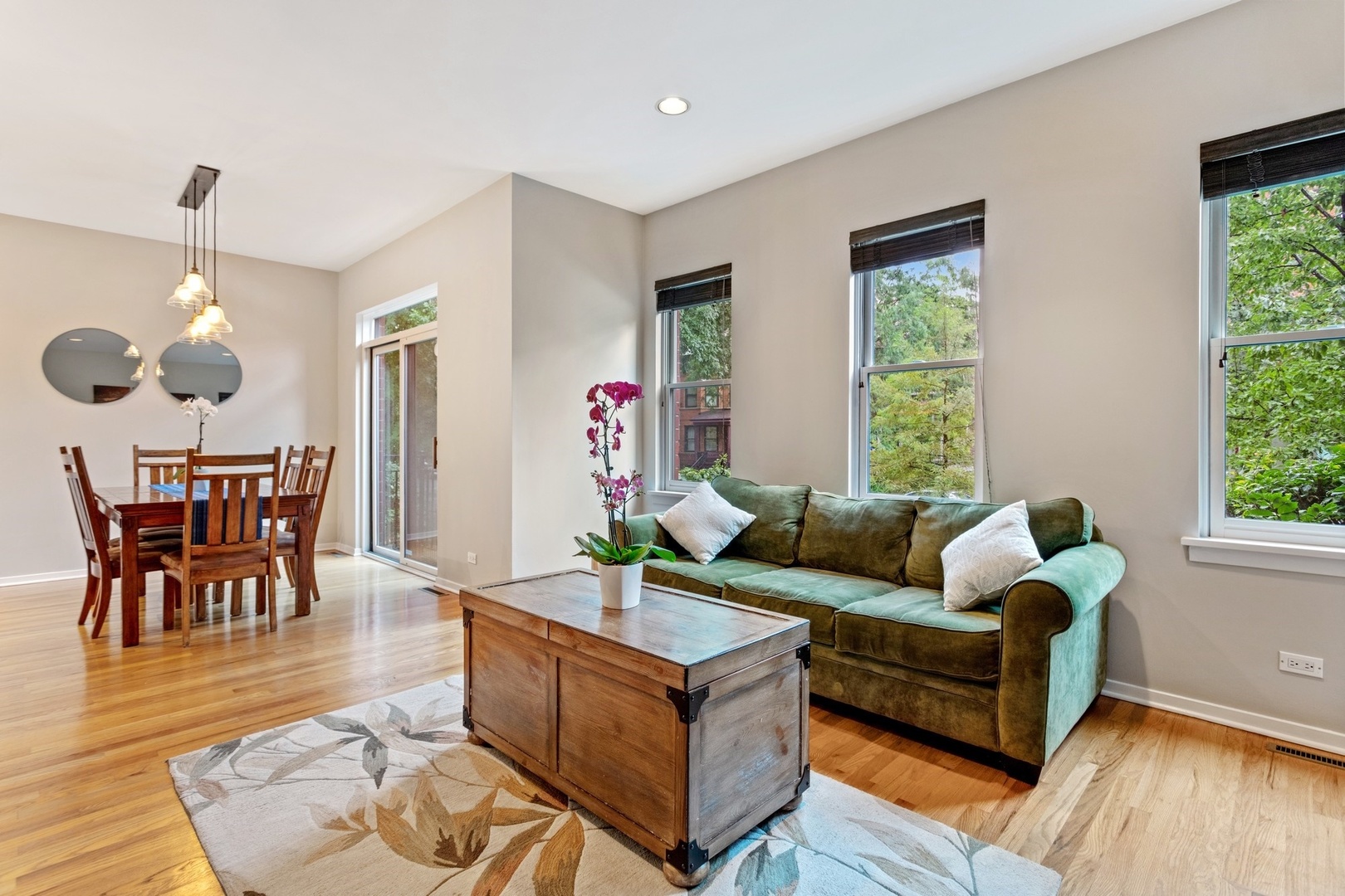 2955 North Racine Avenue, Unit 1A Chicago, IL 60657 - Photo 2 of 29 a living room with furniture and wooden floor