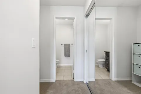 a view of a bathroom with a bathroom