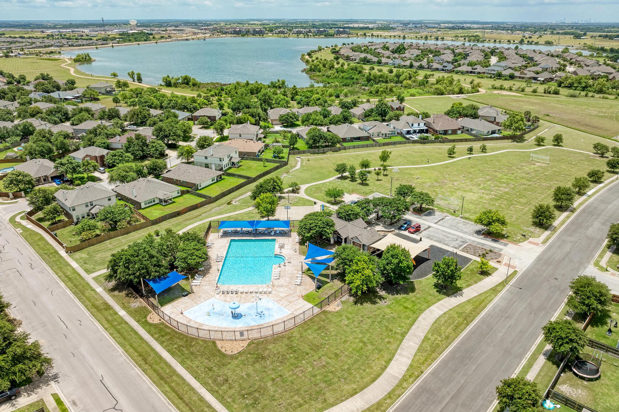 Neighborhood pool, playground, and sports field nearby! it's super close to Lake Pflugerville too!