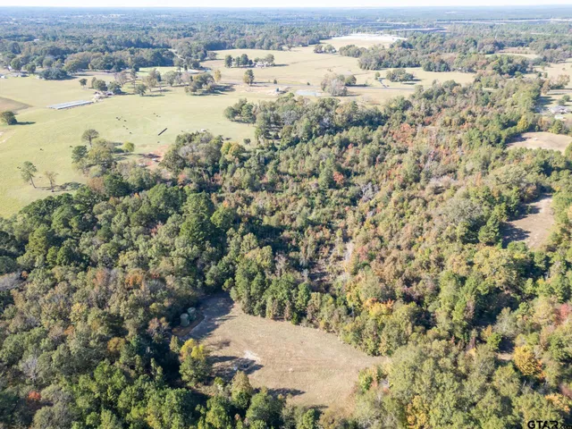 an aerial view of house with yard and mountain view in back