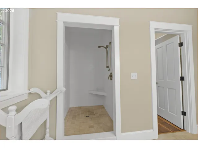 a bathroom with a sink and a shower