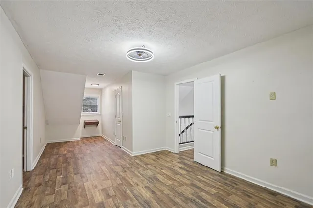 a view of a lake with a city