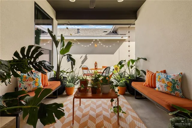 a outdoor living with furniture