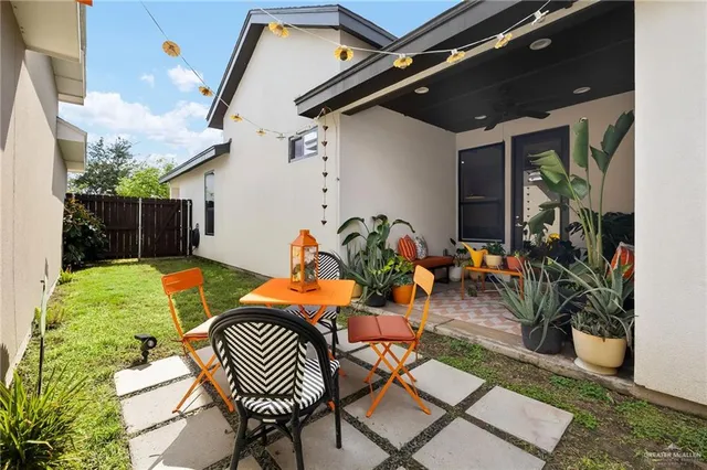 a outdoor space with chairs