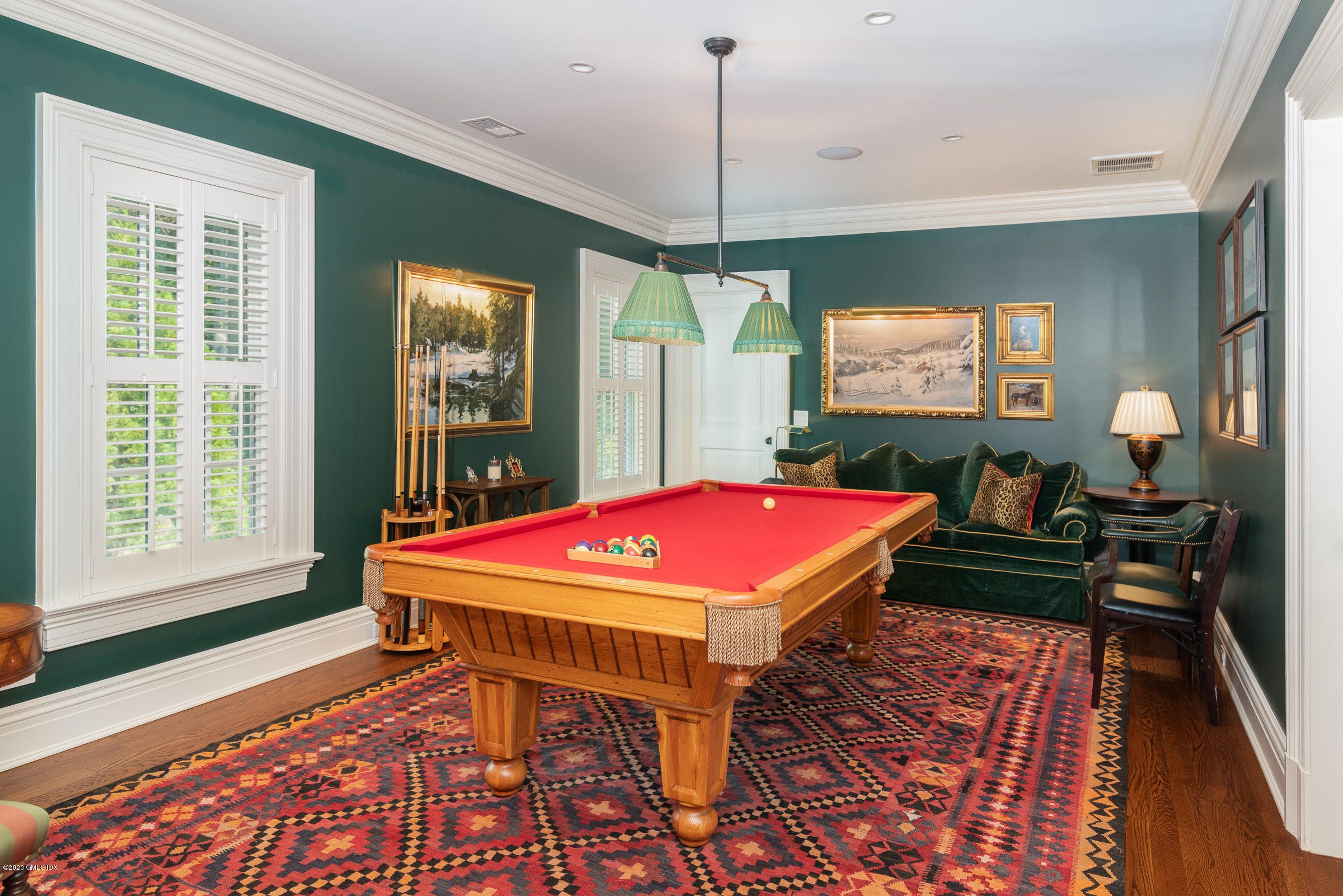 55 Perkins Road Greenwich, CT 06830 - Photo 26 of 38 a room with pool table and windows