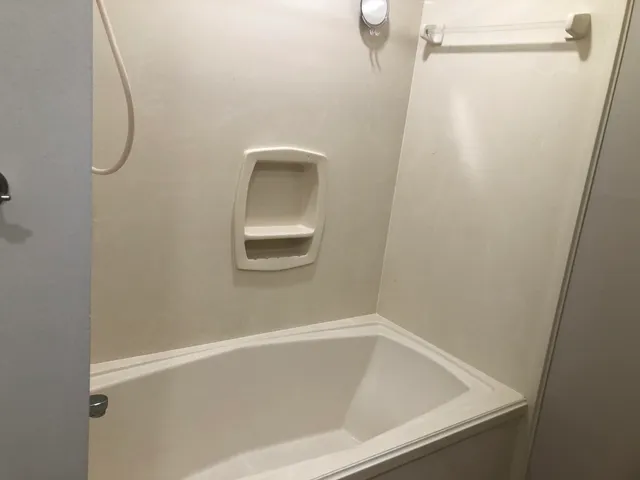 a bathroom with a double vanity sink and mirror