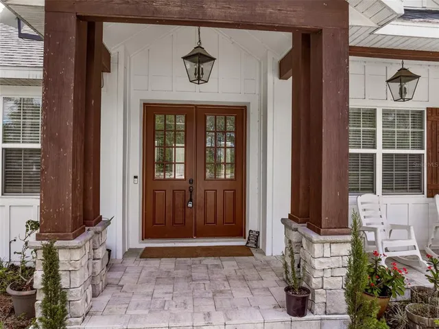 a view of front door of house
