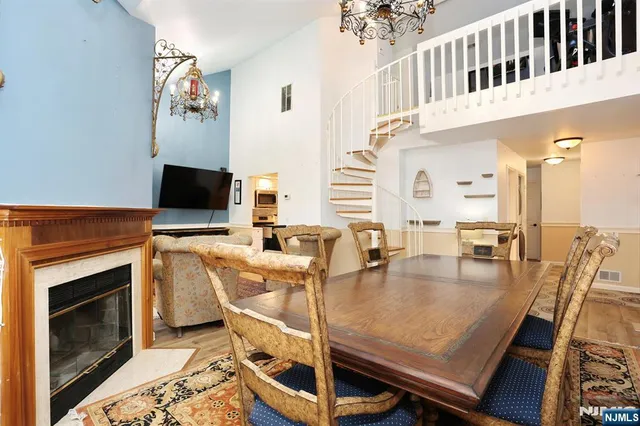 a park view with potted plants and palm trees