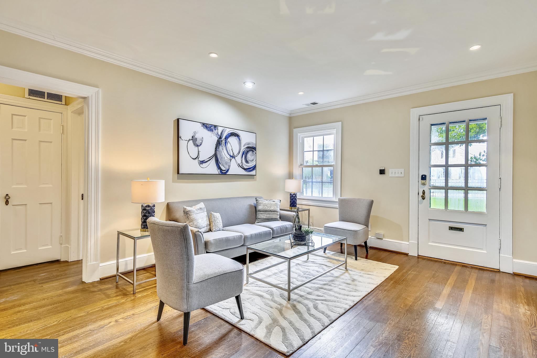 3227 20th Road North Arlington, VA 22207 - Photo 3 of 48 Living Room w/Gleaming Wood Floors Recessed Lights
