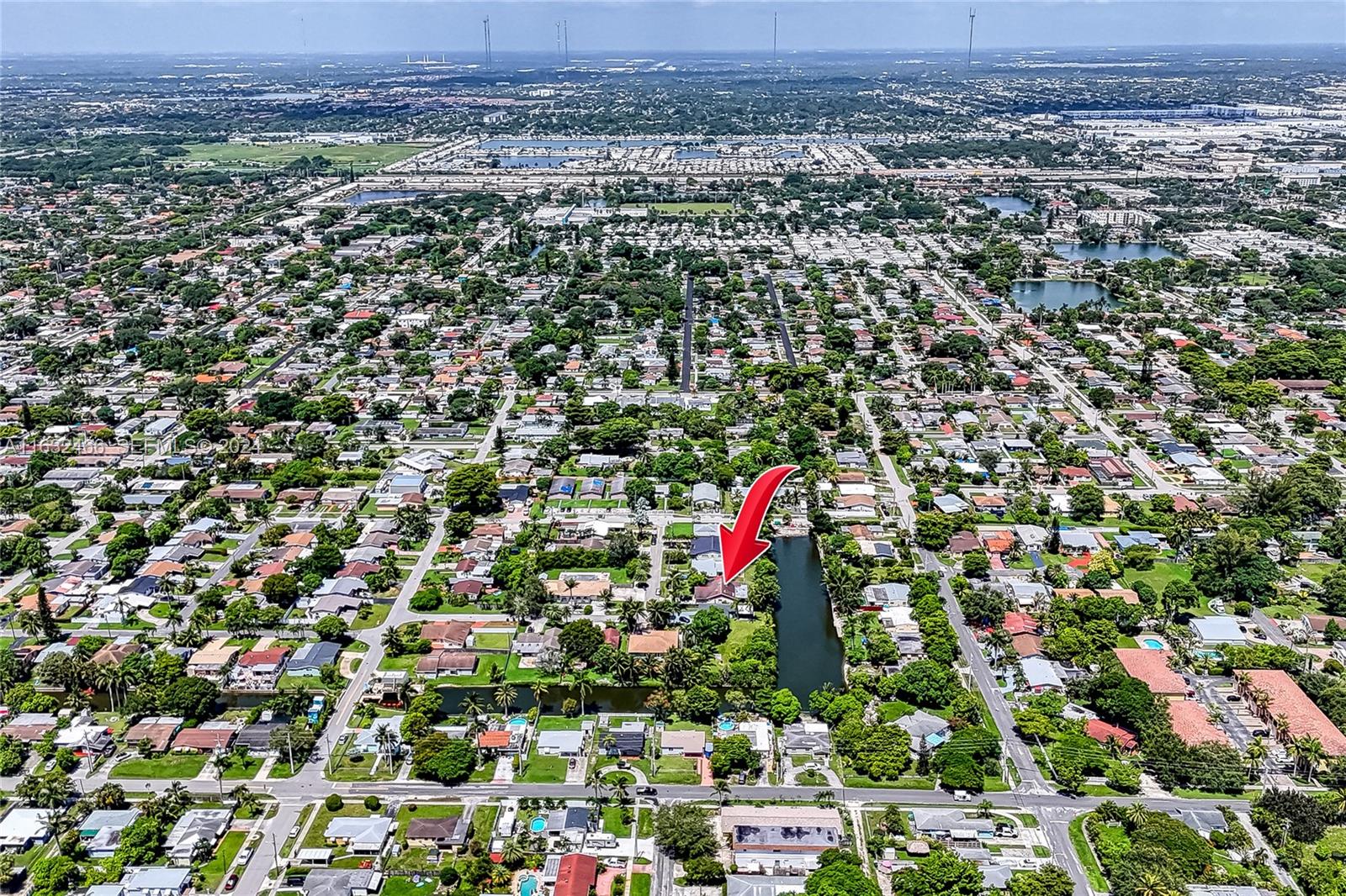 216 Southwest 6th Street Hallandale Beach, FL 33009 - Photo 60 of 70 an aerial view of residential houses with city and outdoor space