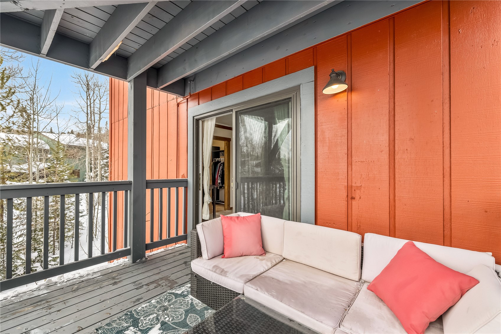 8032 Ryan Gulch Road, Unit D5 Silverthorne, CO 80498 - Photo 13 of 24 Summertime on the deck can't be beat.