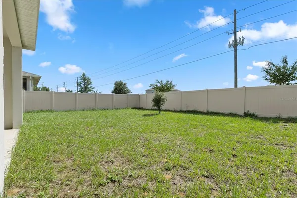 a backyard of a house