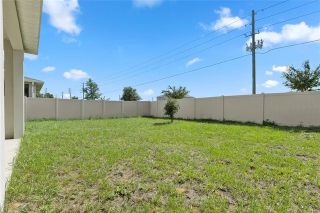 a backyard of a house