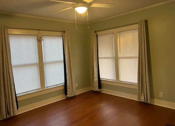 an empty room with window