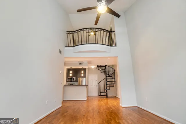 a view of an entryway with a fireplace